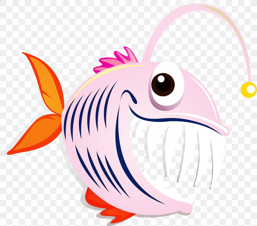 Cartoon Fish Pink Fish Line, PNG, 3000x2646px, Cartoon, Drawing, Fish, Line, Pink Download Free