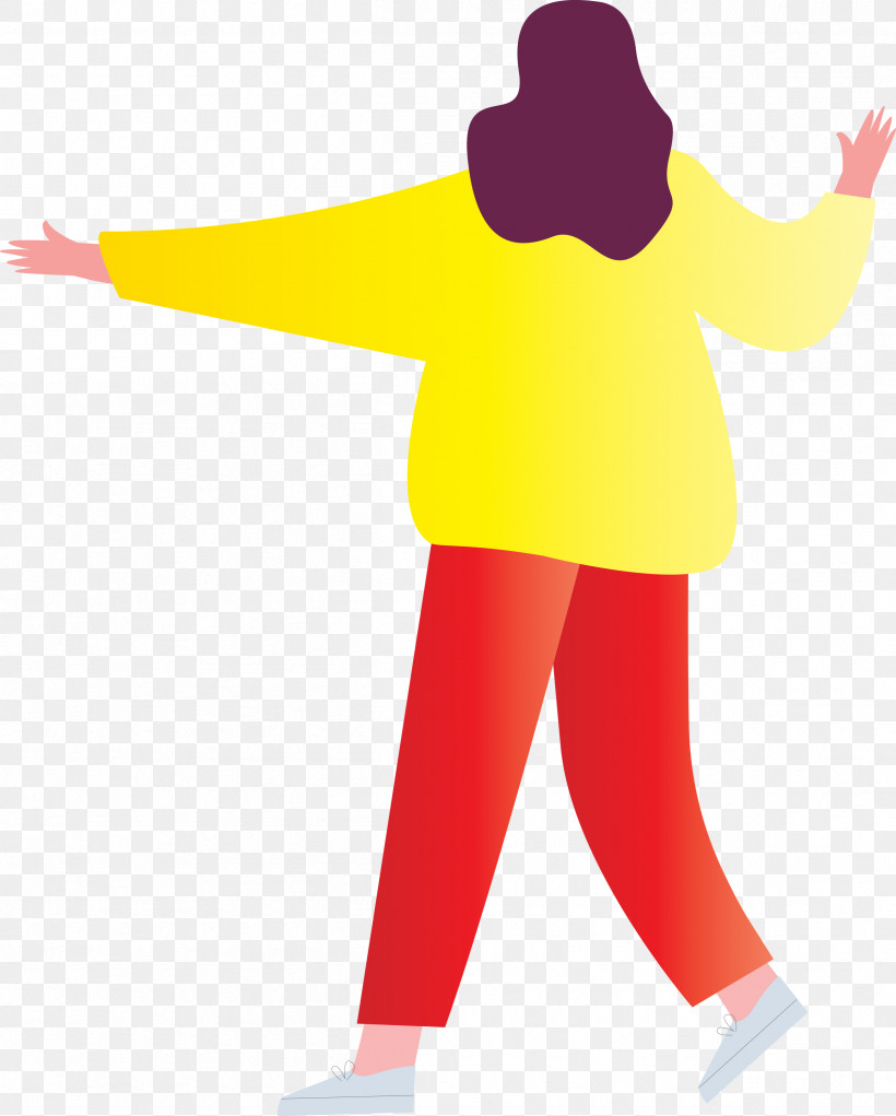 Clothing Angle Yellow Line Behavior, PNG, 2408x3000px, Clothing, Angle, Behavior, Human, Line Download Free