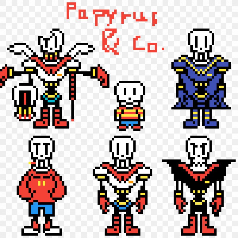 Image Sprite Pixel Art Clip Art PAPYRUS, PNG, 1200x1200px, Sprite, Area, Art, Arts, Cartoon Download Free