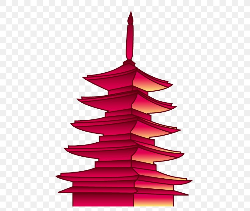 Yellow Crane Tower Pagoda, PNG, 590x691px, Yellow Crane Tower, Building, Christmas Decoration, Christmas Ornament, Christmas Tree Download Free