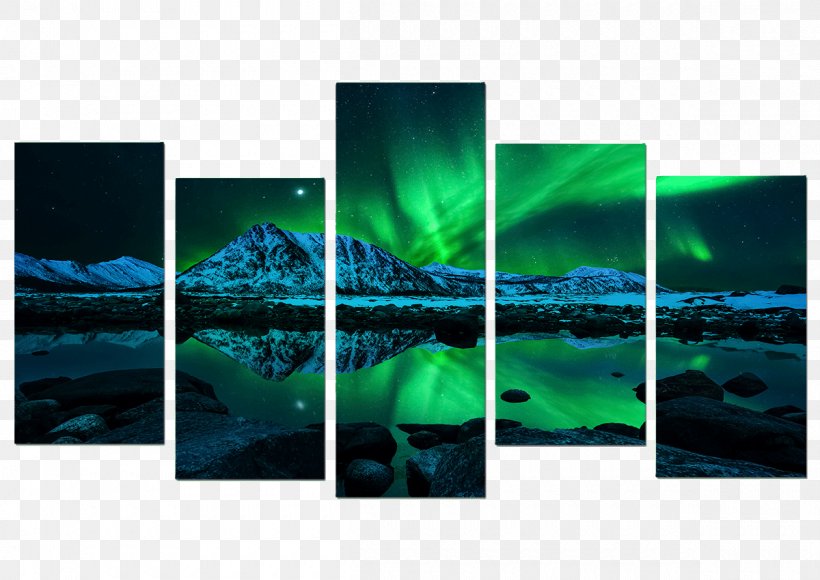 Aurora Borealis Canvas Print Panel Painting, PNG, 1200x850px, Aurora Borealis, Aqua, Art, Canvas, Canvas Print Download Free