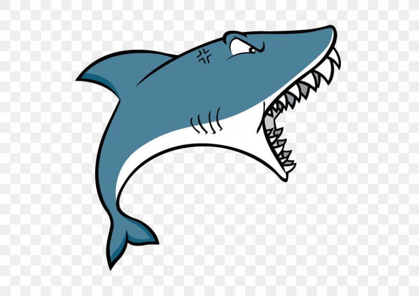 Shark Attack Clip Art, PNG, 842x596px, Shark, Aqua, Blue, Blue Shark, Cartilaginous Fish Download Free