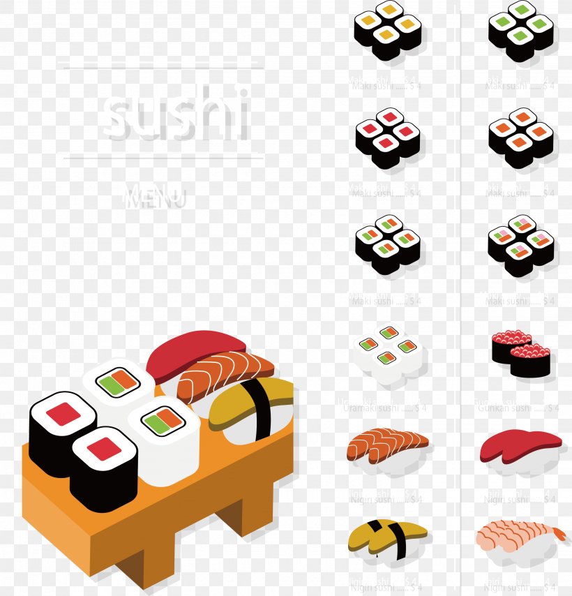 Sushi Japanese Cuisine Menu, PNG, 2892x3012px, Sushi, Cuisine, Designer, Food, Gastronomy Download Free