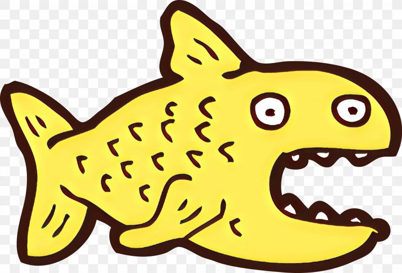 Yellow Cartoon Animal Figure Fish Clip Art, PNG, 2999x2043px, Cartoon, Animal Figure, Fish, Star, Yellow Download Free