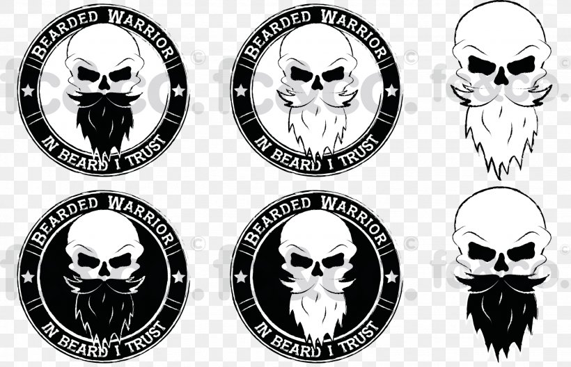 Skull Beard Logo Brand, PNG, 2046x1318px, Skull, Beard, Black And White, Body Jewelry, Bone Download Free