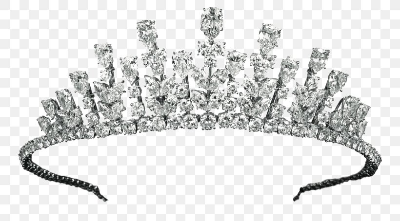 Tiara Crown Van Cleef & Arpels Jewellery, PNG, 782x454px, Tiara, Black And White, Body Jewelry, Crown, Diadem Download Free