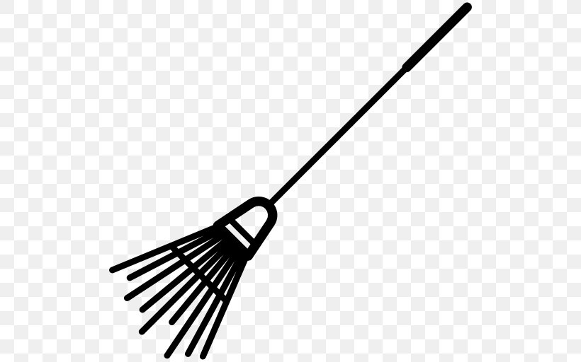 Broom Line, PNG, 512x512px, Broom, Black, Black And White, Garden, Garden Tool Download Free