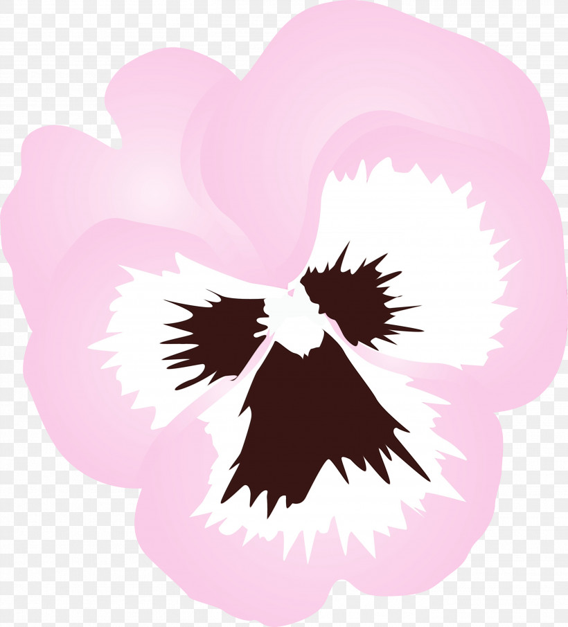 Pink Plant Flower Heart Violet Family, PNG, 2714x3000px, Pansy, Flower, Heart, Paint, Pink Download Free