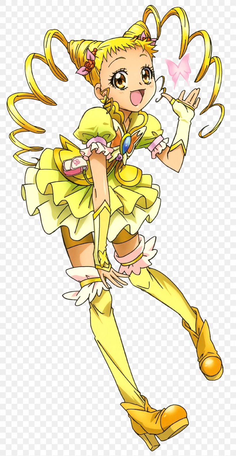 Urara Kasugano Rin Natsuki Komachi Akimoto Lemonade Pretty Cure, PNG, 1621x3127px, Watercolor, Cartoon, Flower, Frame, Heart Download Free
