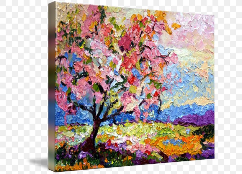 Acrylic Paint Floral Design Landscape Painting Oil Painting Impressionism, PNG, 650x590px, Acrylic Paint, Art, Artist, Artwork, Blossom Download Free