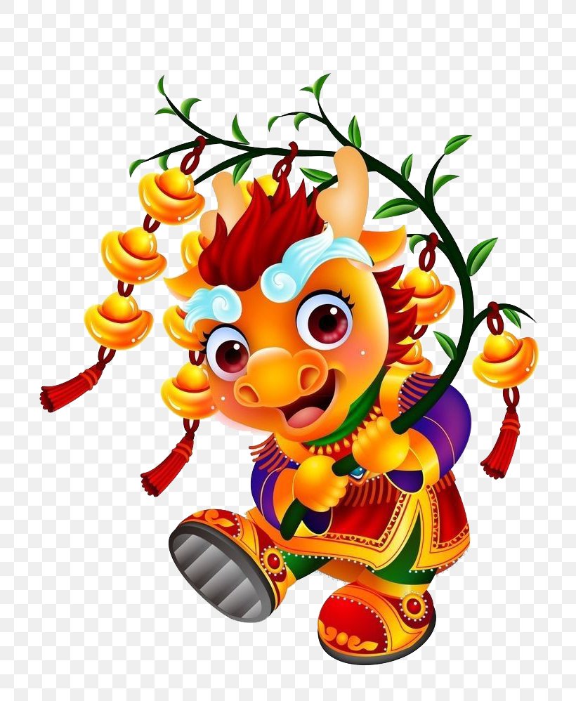 Chinese Dragon Cartoon Illustration, PNG, 715x998px, Chinese Dragon, Animation, Art, Cartoon, Chinese New Year Download Free