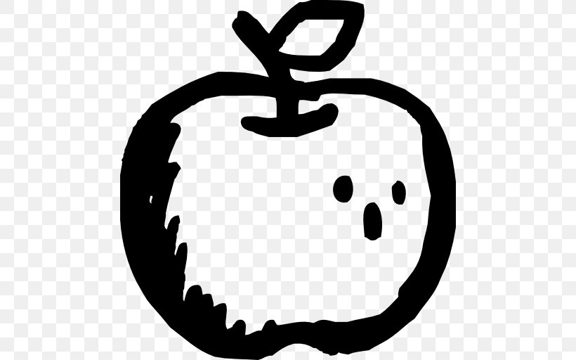 Apple Food Clip Art, PNG, 512x512px, Apple, Artwork, Black And White, Drawing, Food Download Free