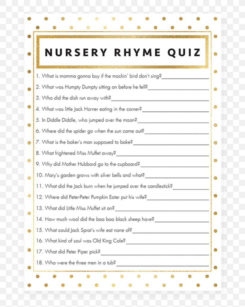 Nursery Rhyme Game Baby Shower Play, PNG, 819x1024px, Nursery Rhyme, Area, Baby Shower, Craft, Document Download Free
