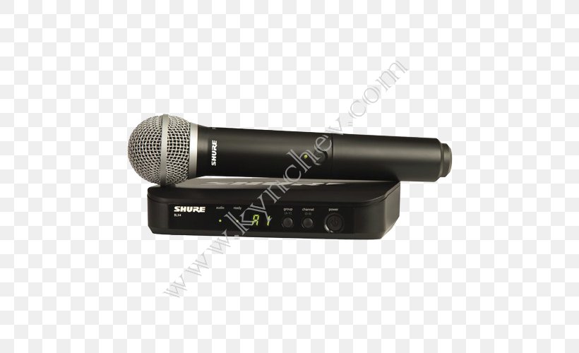 Microphone Shure BLX24/PG58 Handheld Wireless System, PNG, 500x500px, Microphone, Audio, Audio Equipment, Electronic Device, Microphone Accessory Download Free
