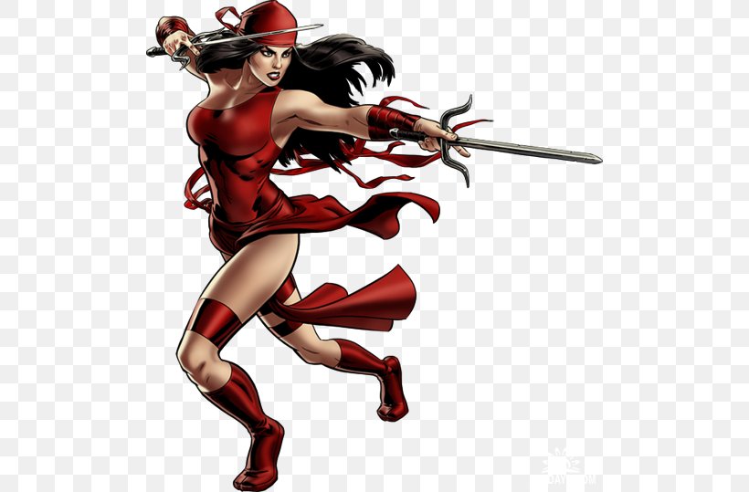 Elektra Daredevil Marvel Universe Marvel Comics Punisher, PNG, 500x539px, Watercolor, Cartoon, Flower, Frame, Heart Download Free