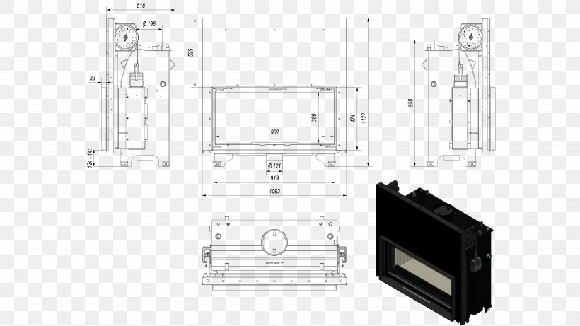 Fireplace Insert Stove Firebox Chimney, PNG, 4319x2429px, Fireplace, Central Heating, Chimney, Door Handle, Drawing Download Free