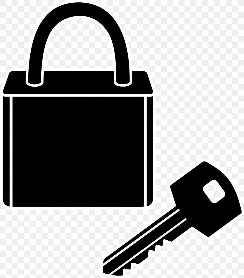 Lock Key Clip Art, PNG, 4248x4828px, Lock, Bag, Black, Black And White, Brand Download Free