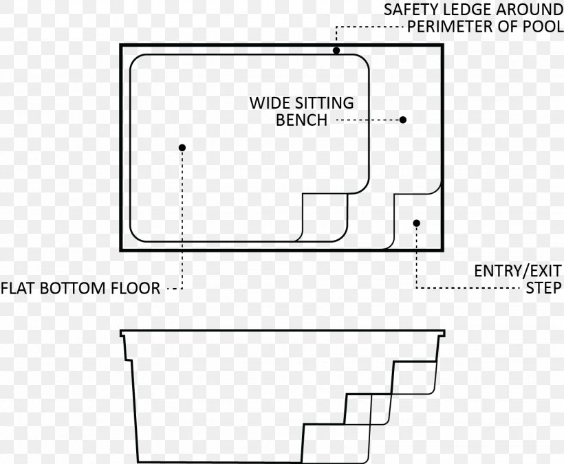 Swimming Pool Fiji Plunge Pool Leisure, PNG, 1524x1255px, Swimming Pool, Area, Black And White, Diagram, Document Download Free
