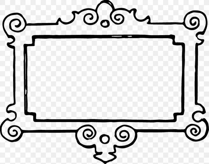 Borders And Frames Picture Frame Black And White Clip Art, PNG, 825x649px, Borders And Frames, Area, Black, Black And White, Facebook Download Free