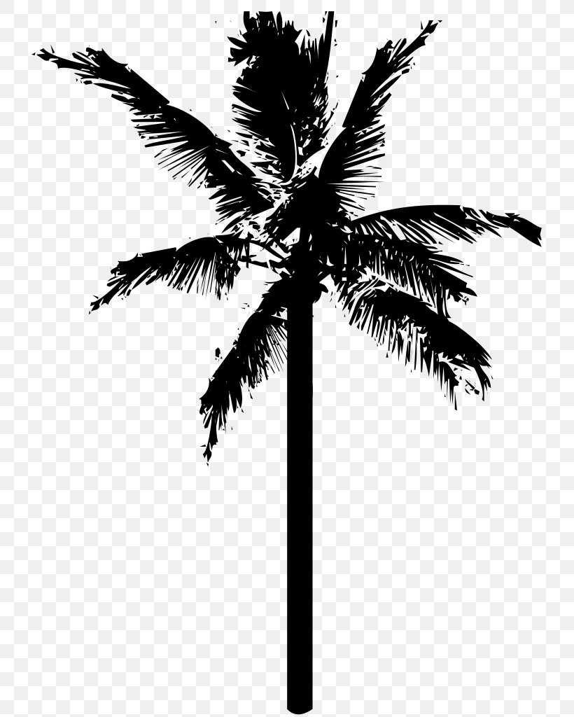 Coconut Tree Clip Art, PNG, 745x1024px, Coconut, Arecaceae, Arecales, Black And White, Borassus Flabellifer Download Free
