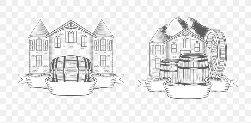 Red Wine Barrel Cartoon, PNG, 1712x840px, Red Wine, Alcoholic Drink, Architecture, Barrel, Black And White Download Free