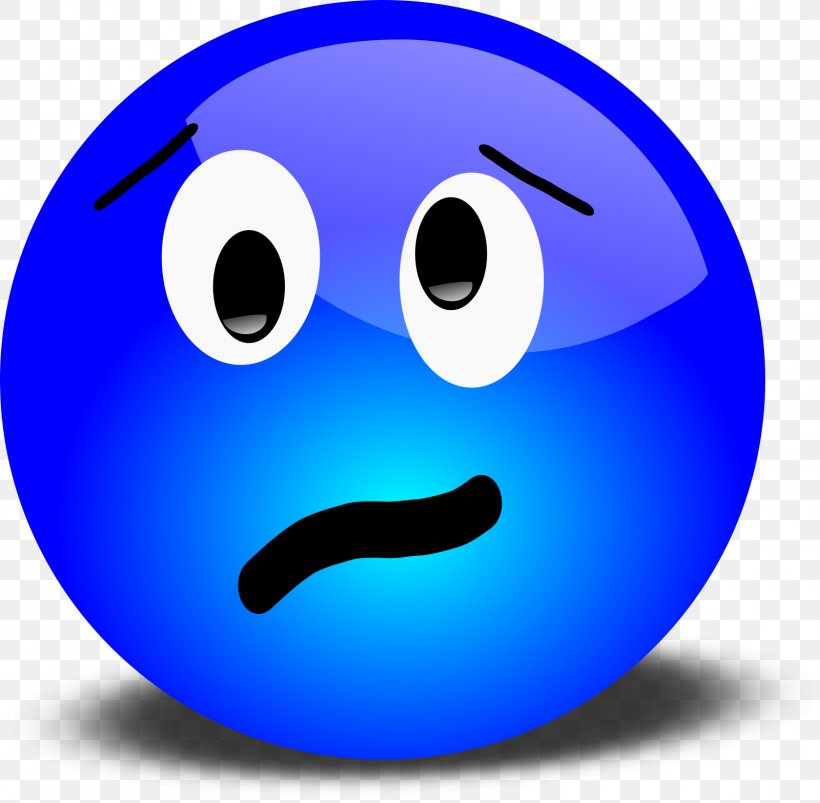 Smiley Face Emoticon Worry Clip Art, PNG, 1600x1567px, Smiley, Anxiety, Blue, Emoticon, Face Download Free