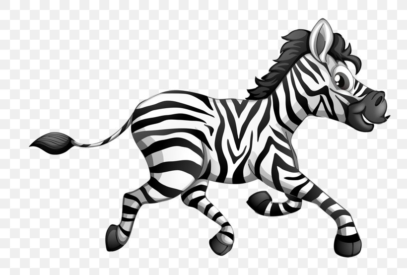 Zebra Cartoon Horse Clip Art, PNG, 800x554px, Zebra, Big Cats, Black, Black And White, Carnivoran Download Free