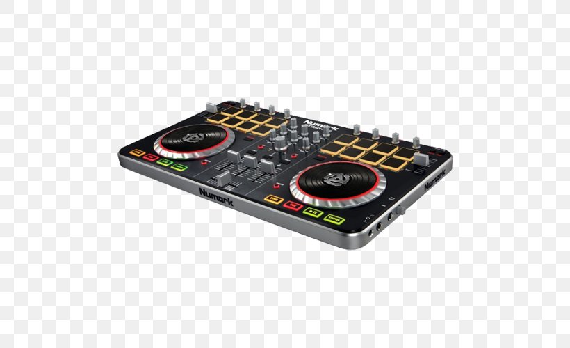 DJ Controller Numark Industries Disc Jockey Audio Mixers MIDI, PNG, 500x500px, Watercolor, Cartoon, Flower, Frame, Heart Download Free
