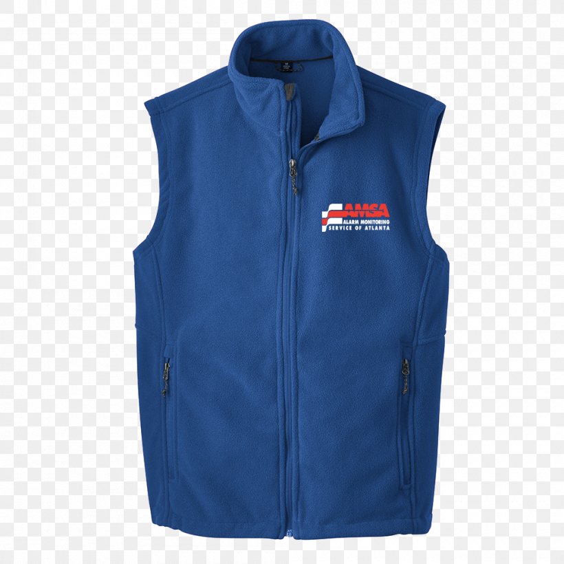 Gilets Polar Fleece Fleece Jacket Zipper Polyester, PNG, 1000x1000px, Gilets, Blue, Bluza, Bodywarmer, Cobalt Blue Download Free