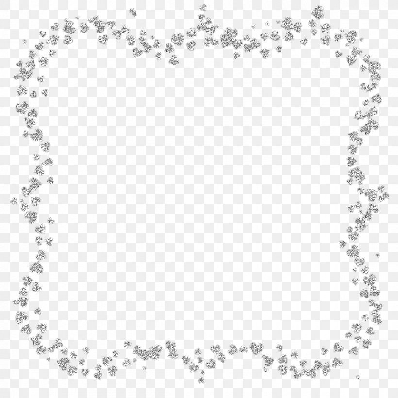 Glitter Frame, PNG, 1200x1200px, Line Art, Area, Black, Black And White, Border Download Free
