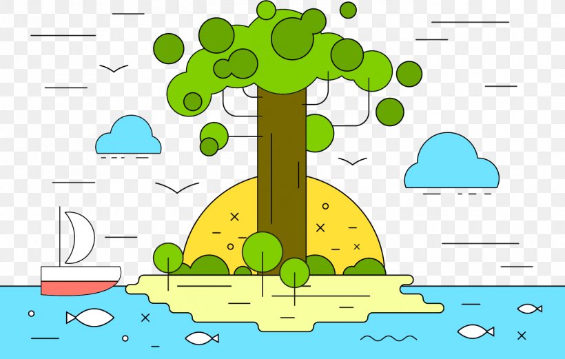 Tree Euclidean Vector Illustration, PNG, 1400x891px, Tree, Area, Cartoon, Crown, Diagram Download Free