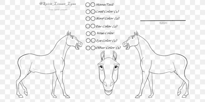 Mane Foal Halter Mustang Colt, PNG, 1024x514px, Mane, Animal, Animal Figure, Artwork, Black And White Download Free