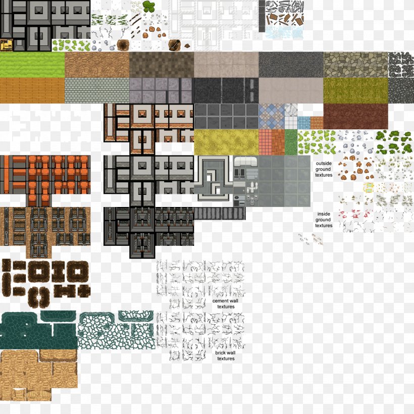 Prison Architect Sprite Tile-based Video Game The Escapists, PNG, 2048x2048px, 3d Computer Graphics, Prison Architect, Building, Escapists, Floor Download Free
