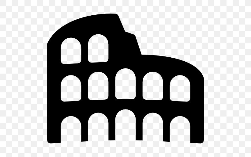 Colosseum Clip Art, PNG, 512x512px, Colosseum, Area, Black, Black And White, Logo Download Free