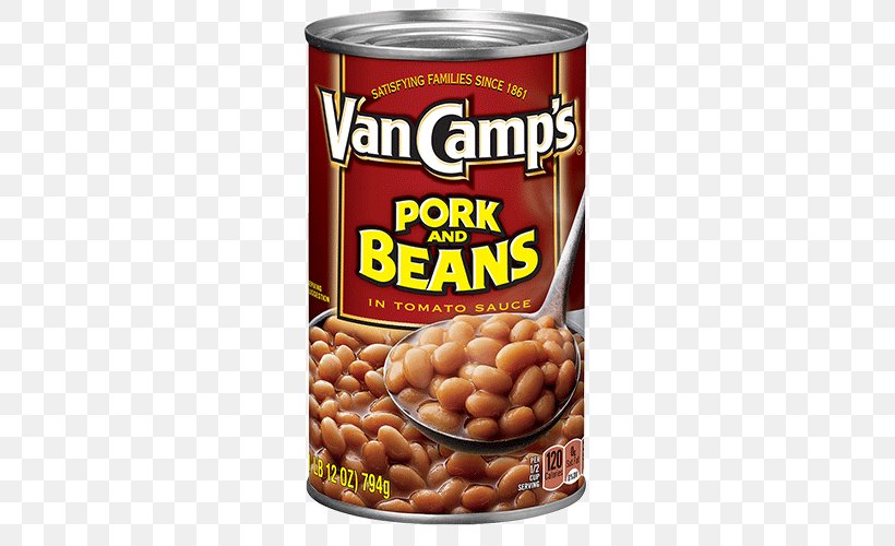 Baked Beans Chili Con Carne Hot Dog Van Camp's Pork And Beans, PNG, 500x500px, Baked Beans, Baking, Bean, Chili Con Carne, Common Bean Download Free
