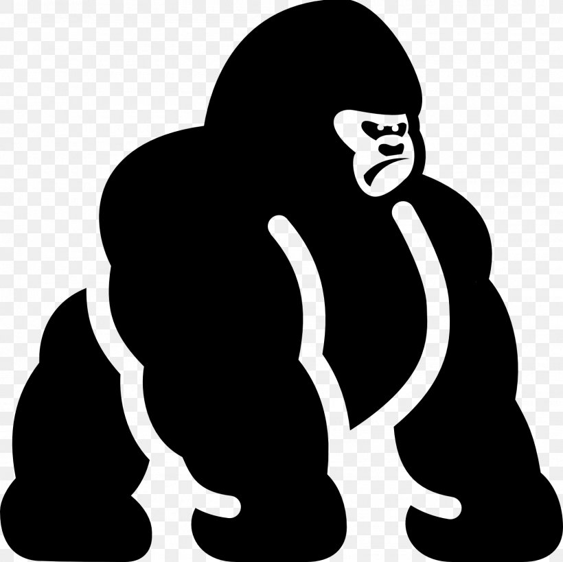 Gorilla Panda Pop Clip Art, PNG, 1600x1600px, Gorilla, Black, Black And White, Fictional Character, Great Ape Download Free