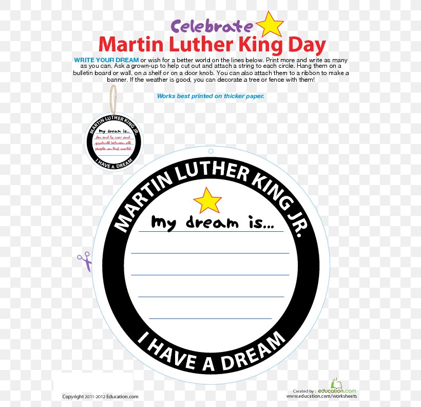 I Have A Dream Martin Luther King Jr. Day Education Elementary School, PNG, 612x792px, I Have A Dream, Area, Brand, Child, Coloring Book Download Free