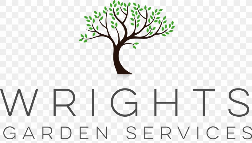 Wrights Garden Services Logo Gardening Lawn, PNG, 4174x2380px, Logo, Branch, Brand, English Landscape Garden, Fence Download Free