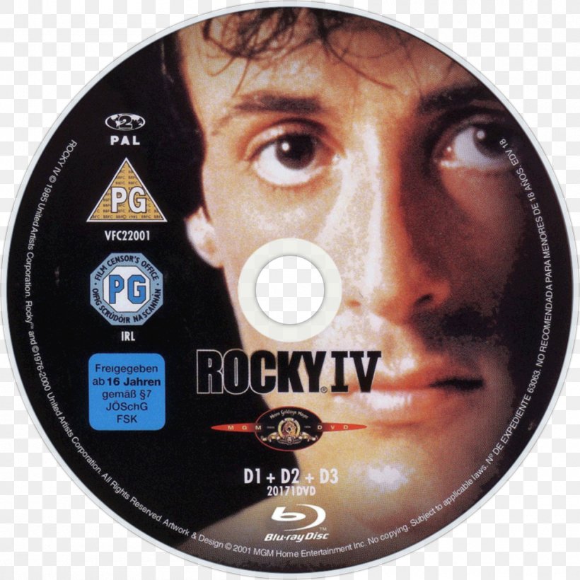Blu-ray Disc Rocky Balboa DVD Compact Disc, PNG, 1000x1000px, Bluray Disc, Compact Disc, Dvd, Eye, Film Download Free