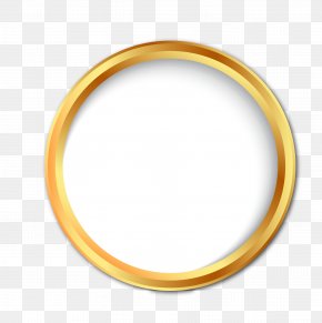 round gold frame png