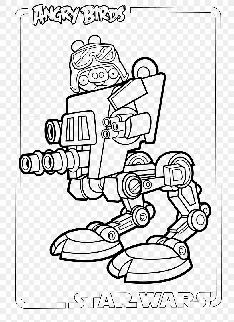 Angry Birds Star Wars II Angry Birds Go! Luke Skywalker Coloring Book, PNG, 5100x7020px, Angry Birds Star Wars, Anakin Skywalker, Angry Birds, Angry Birds Go, Angry Birds Star Wars Ii Download Free