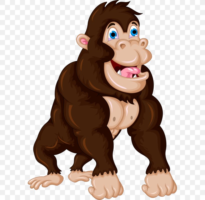 Gorilla Ape Cartoon Clip Art, PNG, 597x800px, Gorilla, Ape, Big Cats, Carnivoran, Cartoon Download Free