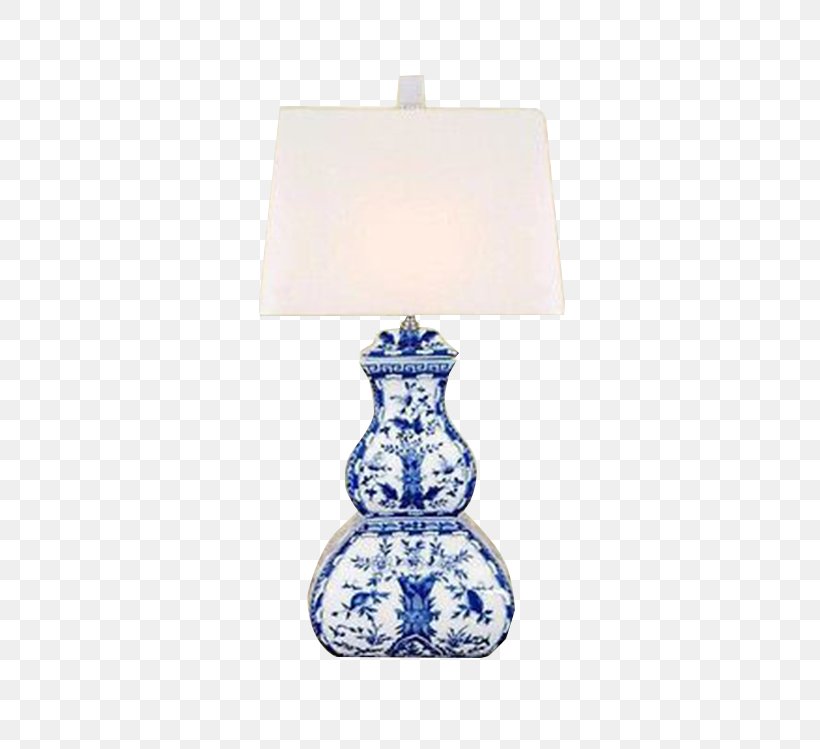 Lamp Blue And White Pottery Ceramic Lighting Png 500x749px