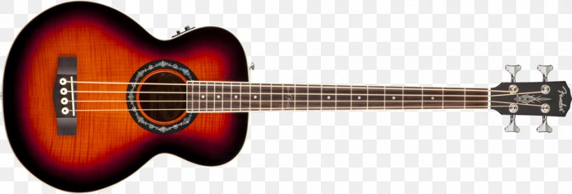 Acoustic Bass Guitar Acoustic Guitar Fender Precision Bass, PNG, 940x319px, Watercolor, Cartoon, Flower, Frame, Heart Download Free