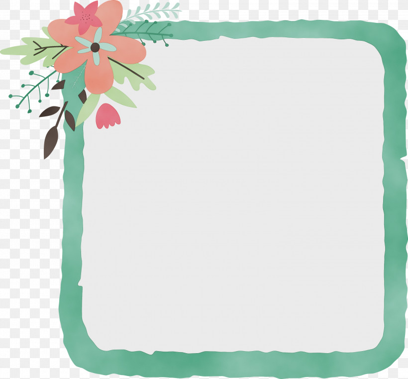 Floral Design, PNG, 3000x2788px, Flower Frame, Film Frame, Floral Design, Green, Leaf Download Free