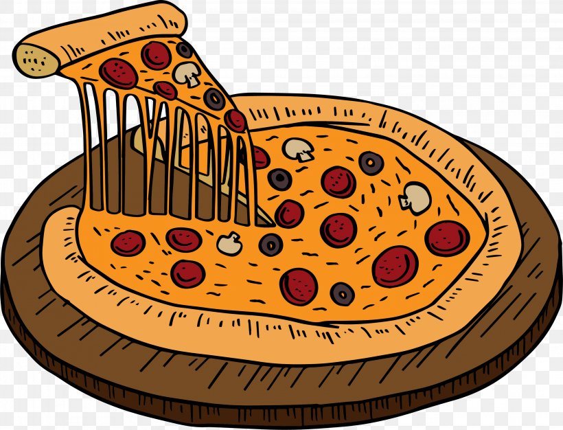 Pizza Fast Food Illustration, PNG, 3168x2422px, Pizza, Cuisine, Drawing, Fast Food, Food Download Free