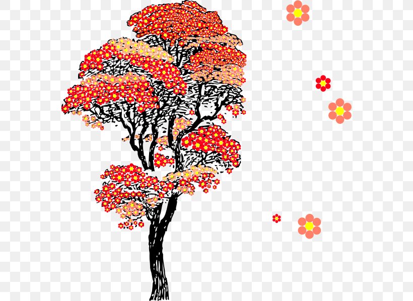 Cherry Blossom Tree Flower Clip Art, PNG, 576x598px, Cherry Blossom, Art, Blossom, Branch, Cherry Download Free