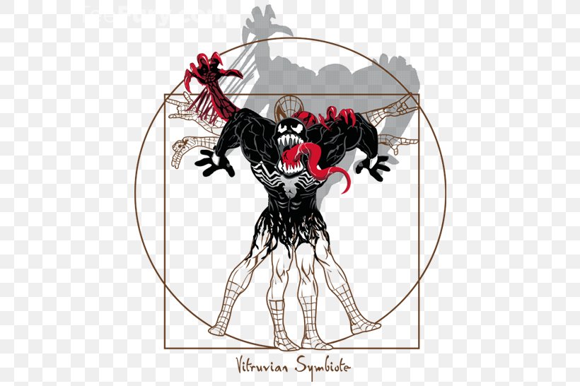 Venom Miles Morales Vitruvian Man T-shirt Symbiote, PNG, 618x546px, Venom, Art, Carnage, Comic Book, Comics Download Free