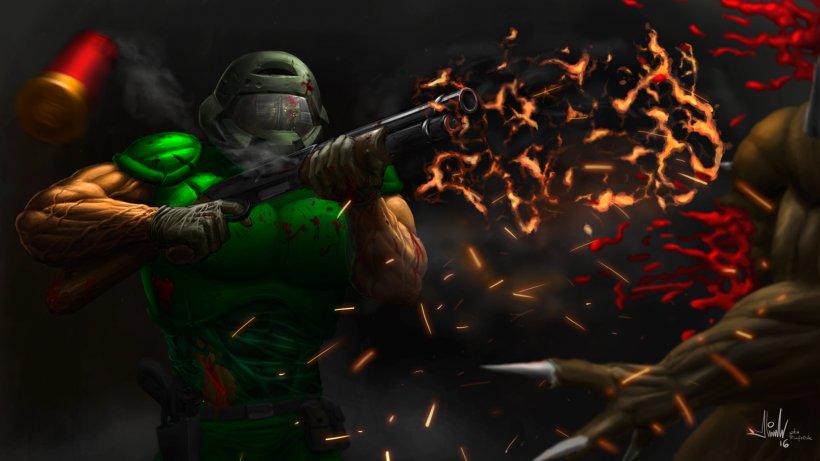 Doom II Brutal Doom Doomguy, PNG, 1920x1080px, Doom, Brutal Doom, Darkness, Doom Ii, Doomguy Download Free