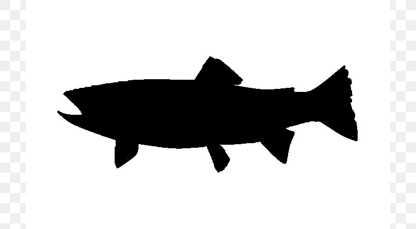 Trout Silhouette Salmon Clip Art, PNG, 718x451px, Trout, Atlantic Salmon, Black And White, Brown Trout, Fauna Download Free